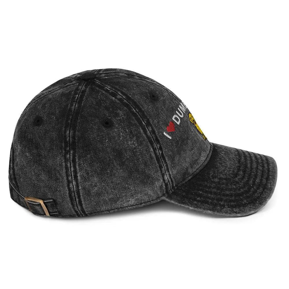 I heart Dumb Blondes Vintage Cotton Twill Cap - Orbital Clothing