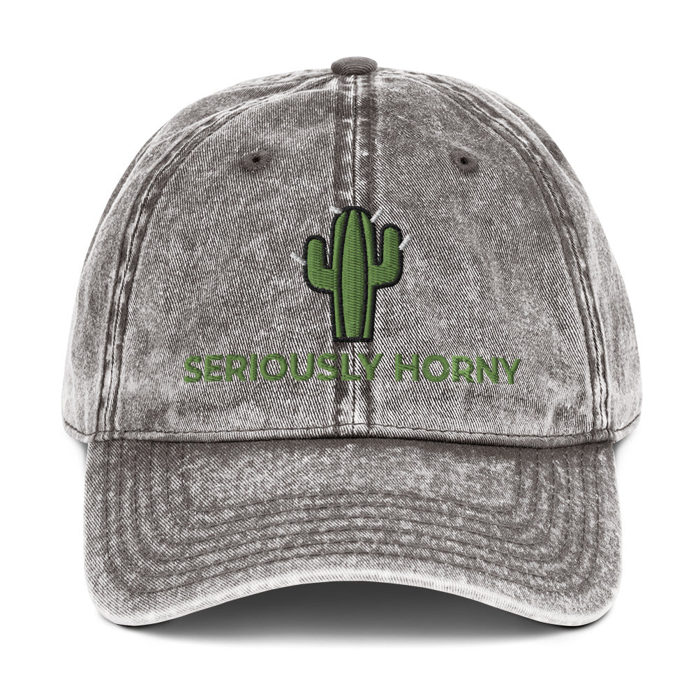 Seriously Horny Vintage Cotton Twill Cap