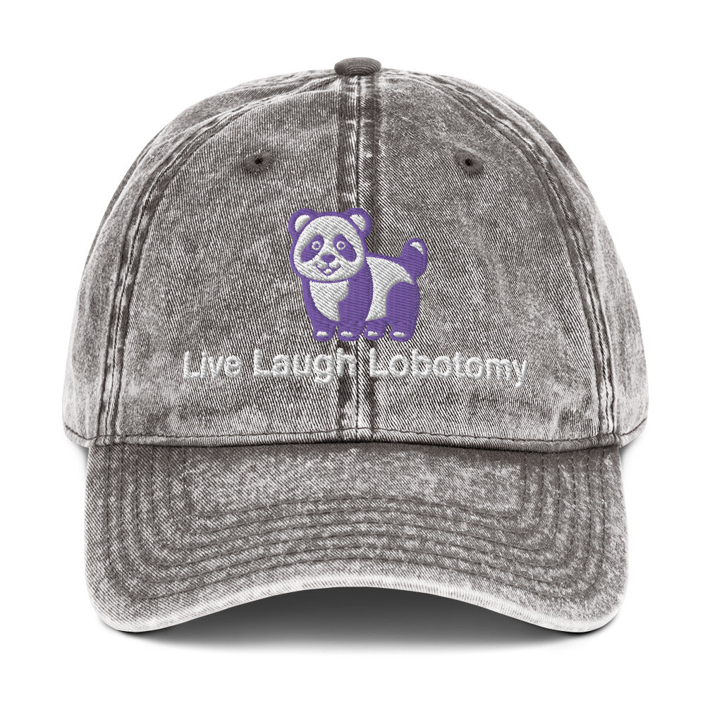 Live Laugh Lobotomy Vintage Cotton Twill Cap