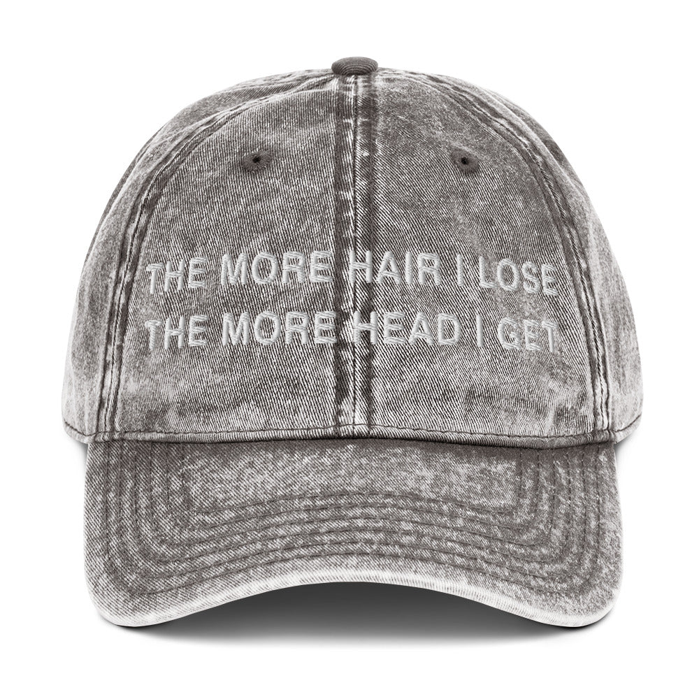 The More Hair I Lose The More Head I Get Vintage Cotton Twill Cap