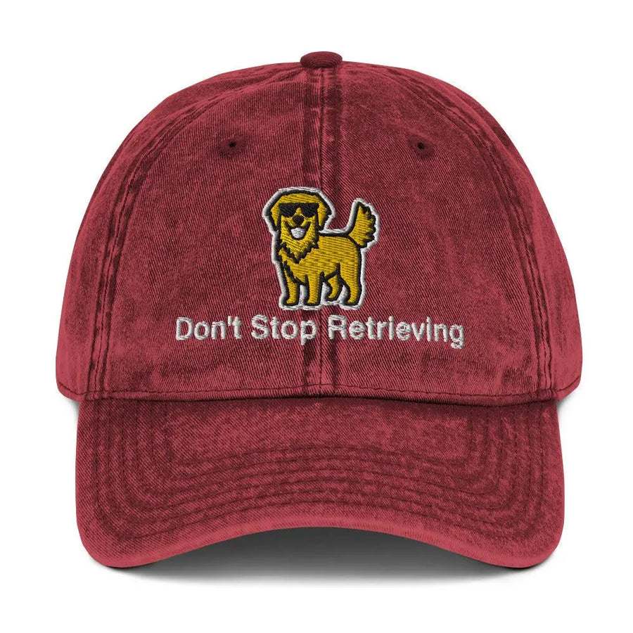 Dont Stop Retrieving Vintage Cotton Twill Cap - Orbital Clothing