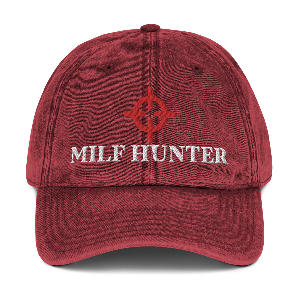 Milf Hunter Vintage Cotton Twill Cap