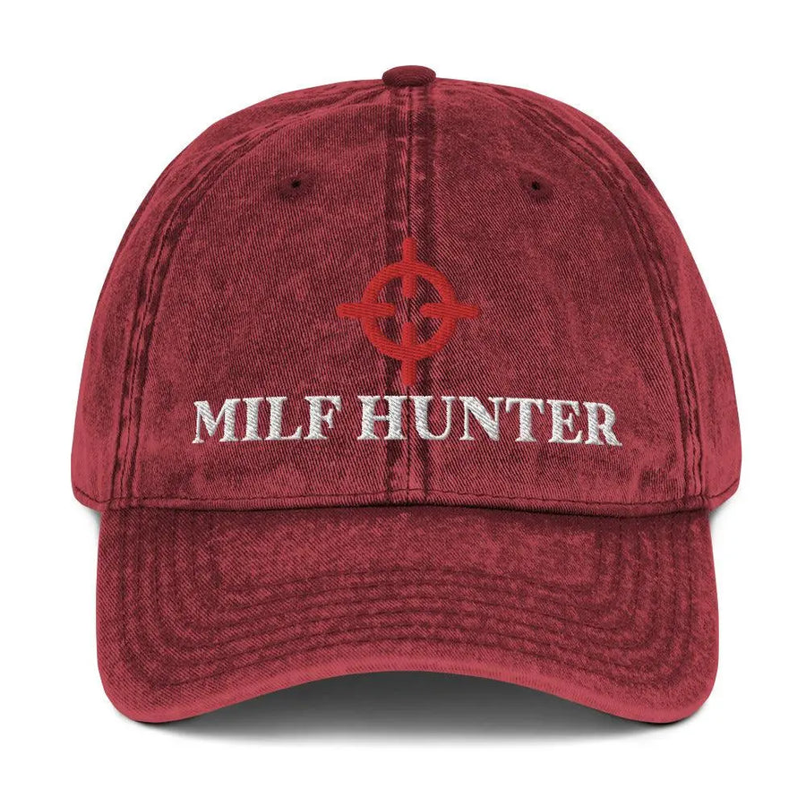 Milf Hunter Vintage Cotton Twill Cap - Orbital Clothing
