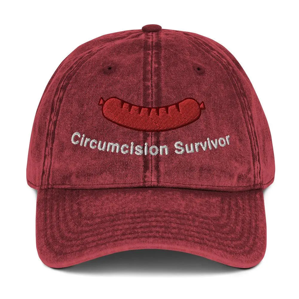 Circumcision Survivor Vintage Cotton Twill Cap - Orbital Clothing