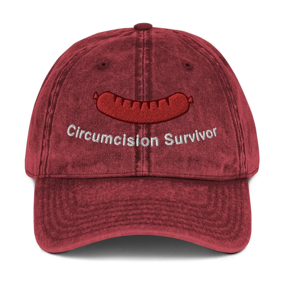 Circumcision Survivor Vintage Cotton Twill Cap - Orbital Clothing
