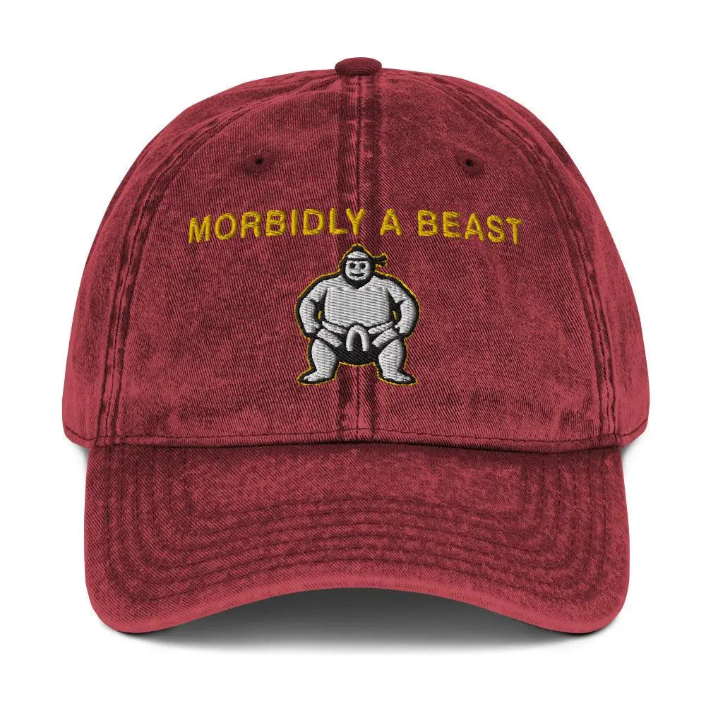 Morbidly a Beast Vintage Cotton Twill Cap - Orbital Clothing