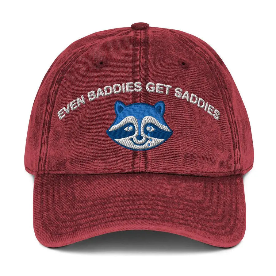 Even Baddies Get Saddies Vintage Cotton Twill Cap - Orbital Clothing