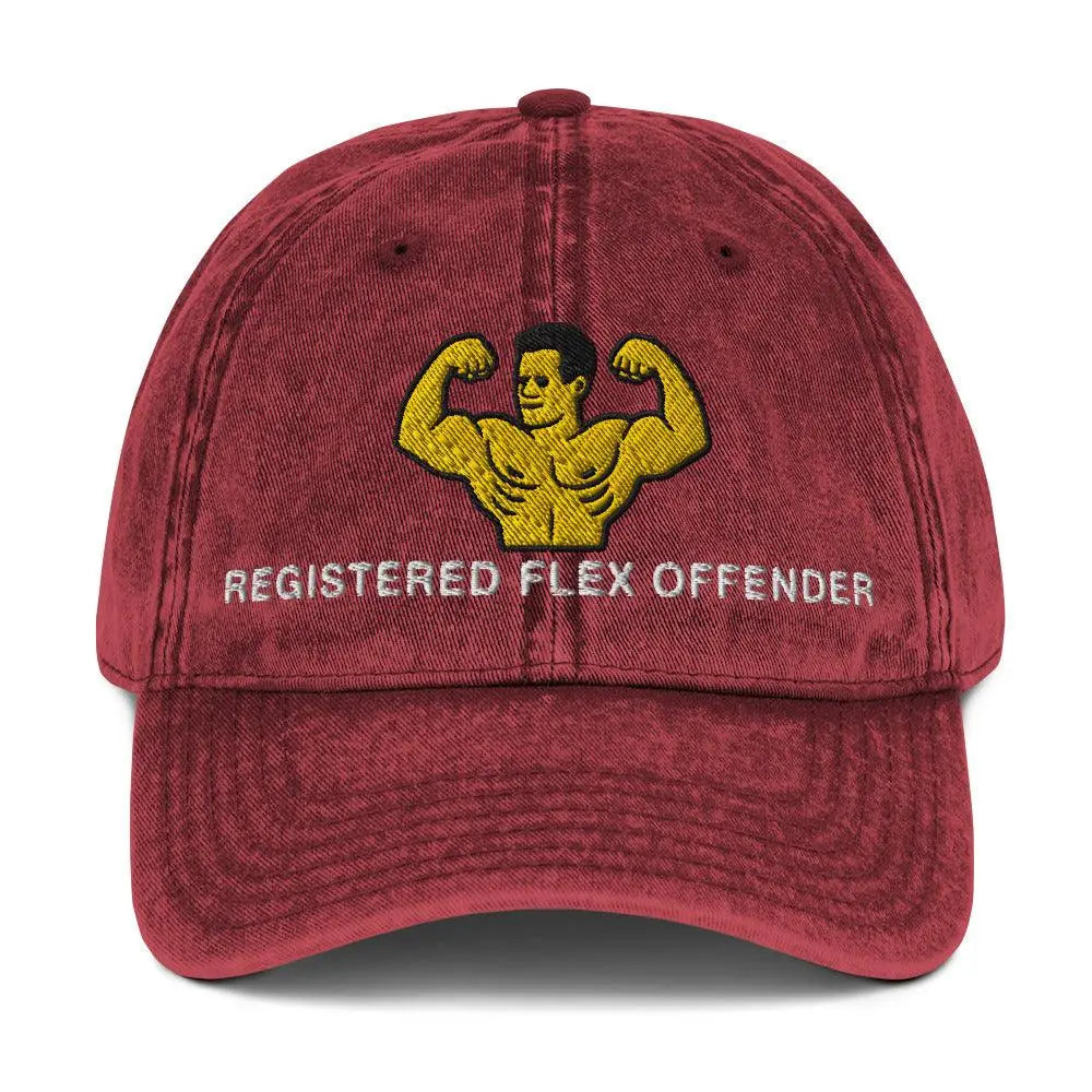 Registered Flex Offender Vintage Cotton Twill Cap - Orbital Clothing