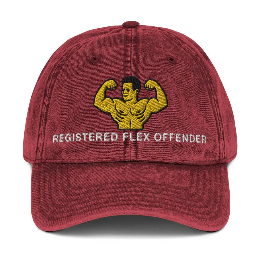 Registered Flex Offender Vintage Cotton Twill Cap - Orbital Clothing