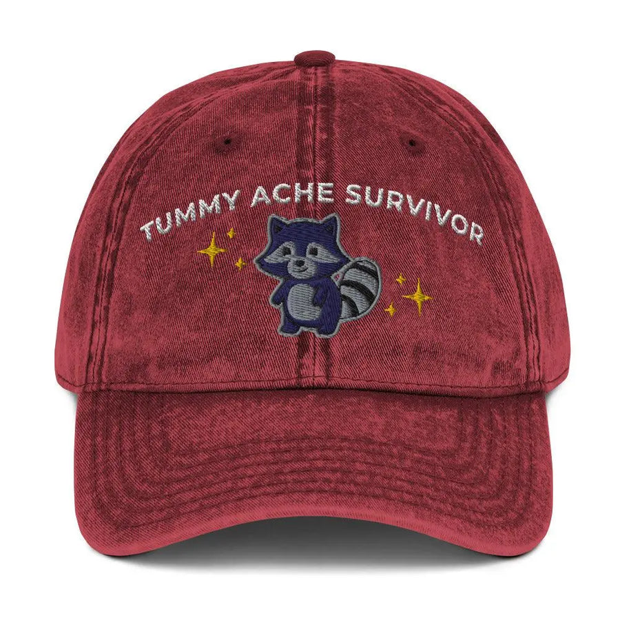 Tummy Ache Survivor Vintage Cotton Twill Cap - Orbital Clothing