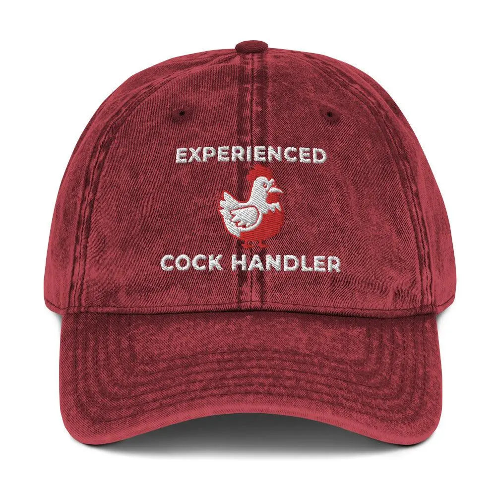 Experienced Cock Handler Vintage Cotton Twill Cap - Orbital Clothing