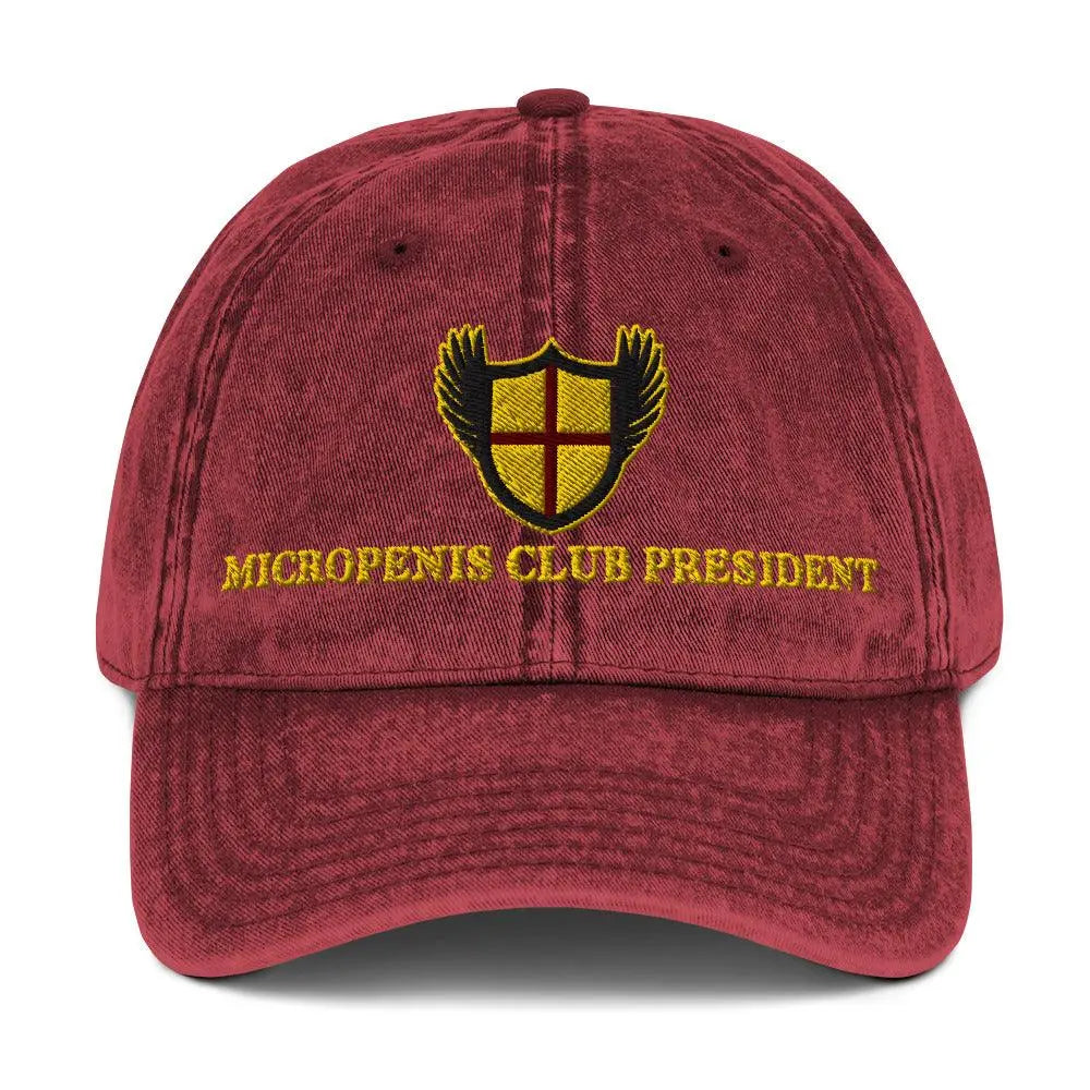 Micropenis Club President Vintage Cotton Twill Cap - Orbital Clothing