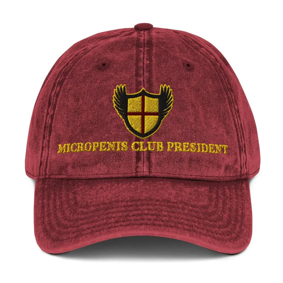 Micropenis Club President Vintage Cotton Twill Cap - Orbital Clothing