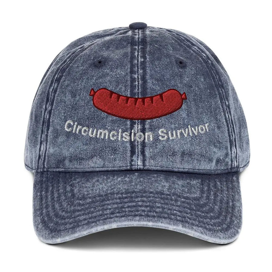 Circumcision Survivor Vintage Cotton Twill Cap - Orbital Clothing