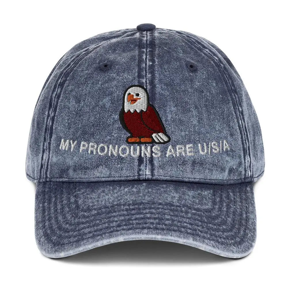 My Pronouns are USA Vintage Cotton Twill Cap - Orbital Clothing