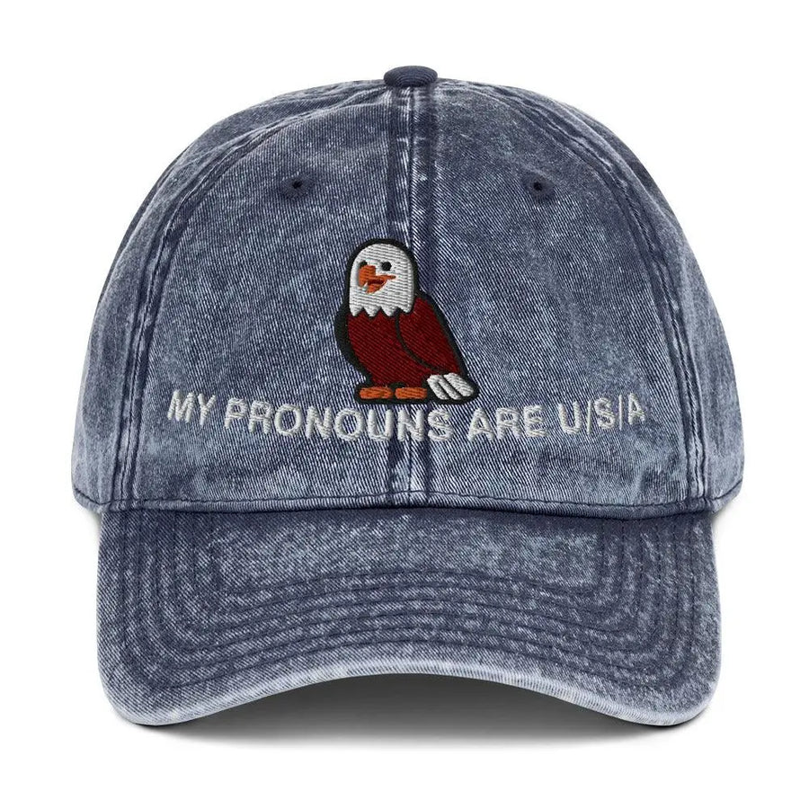 My Pronouns are USA Vintage Cotton Twill Cap - Orbital Clothing