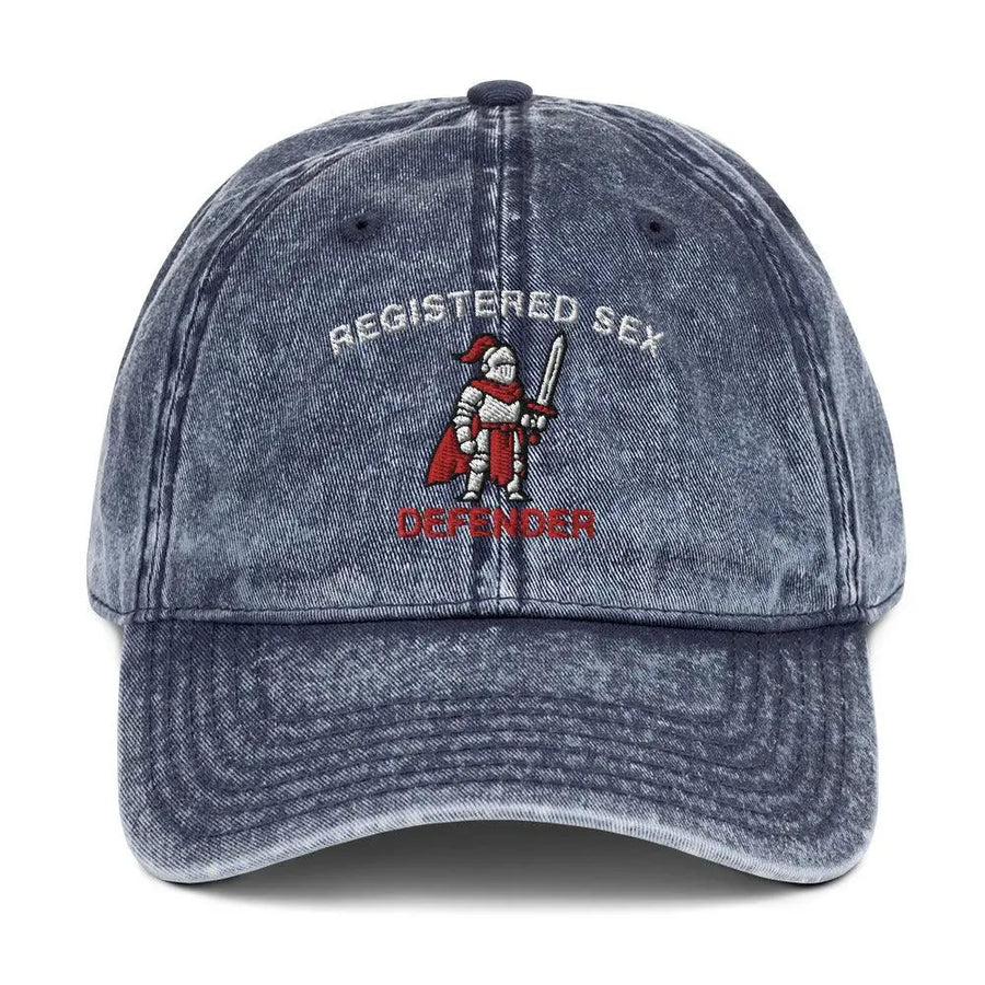 Registered Sex Defender Vintage Cotton Twill Cap - Orbital Clothing