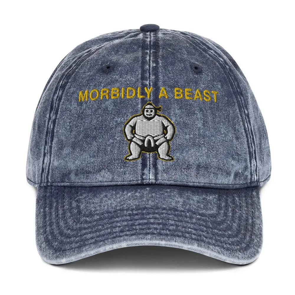 Morbidly a Beast Vintage Cotton Twill Cap - Orbital Clothing