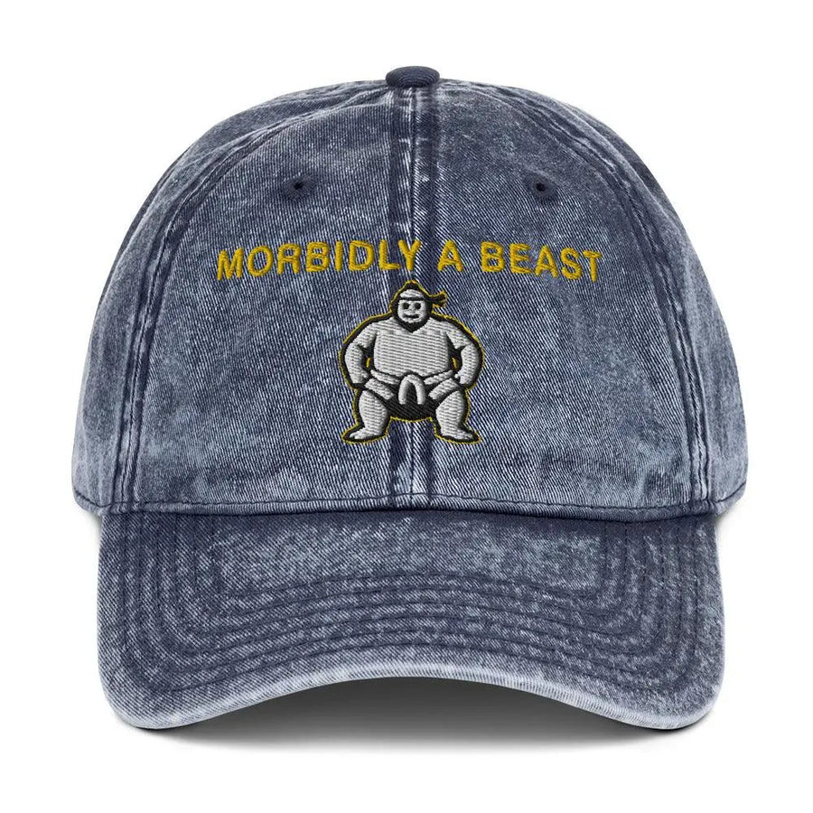 Morbidly a Beast Vintage Cotton Twill Cap - Orbital Clothing