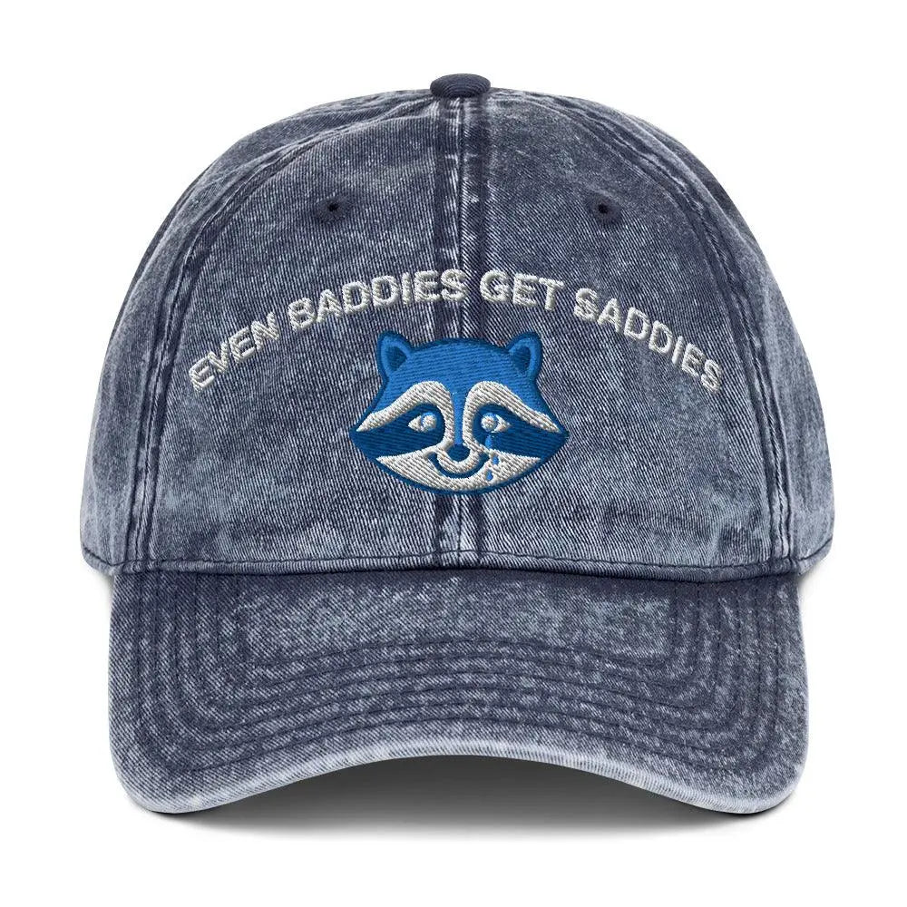 Even Baddies Get Saddies Vintage Cotton Twill Cap - Orbital Clothing