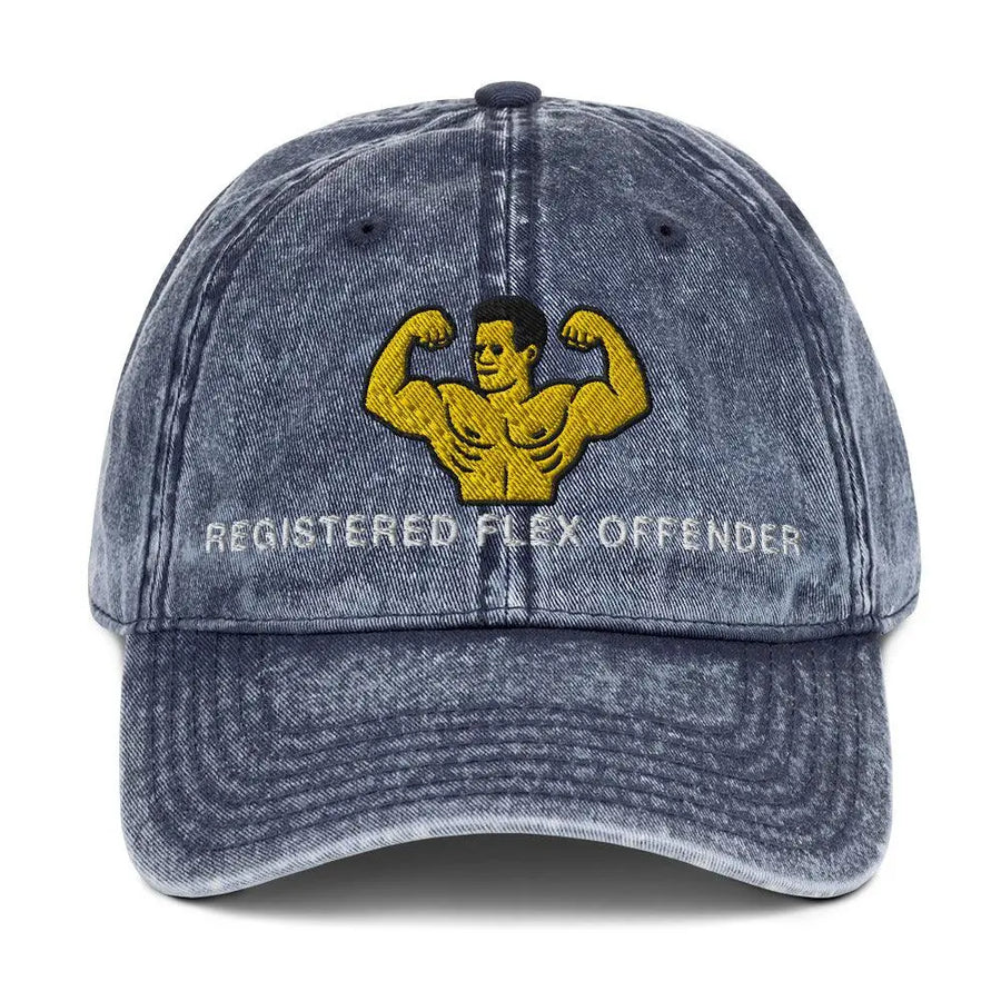 Registered Flex Offender Vintage Cotton Twill Cap - Orbital Clothing