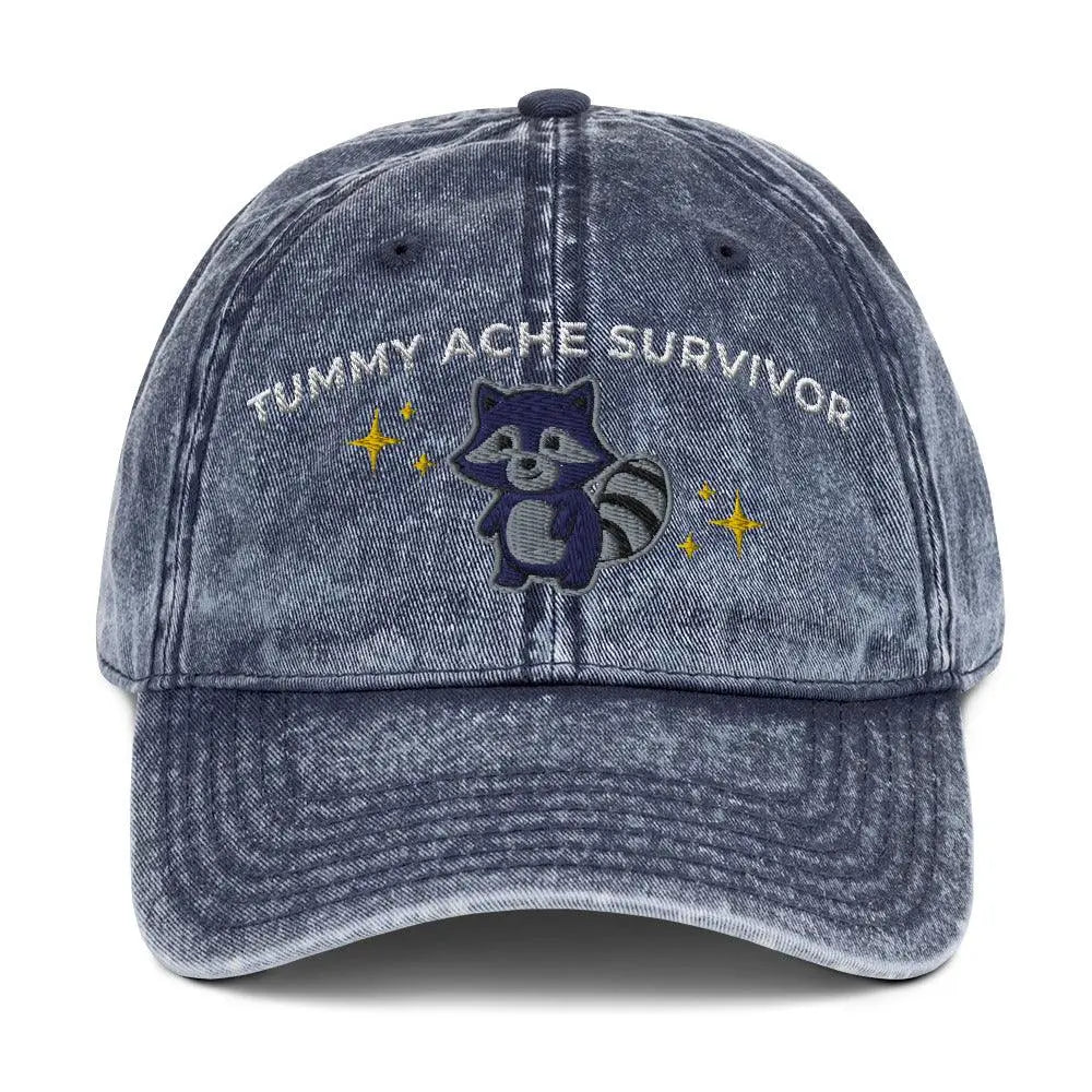 Tummy Ache Survivor Vintage Cotton Twill Cap - Orbital Clothing