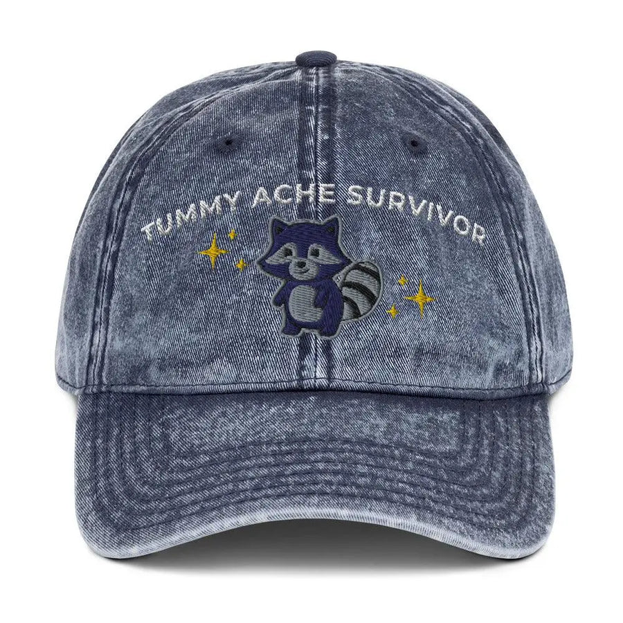 Tummy Ache Survivor Vintage Cotton Twill Cap - Orbital Clothing