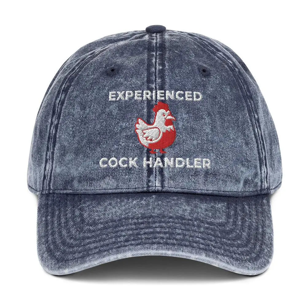 Experienced Cock Handler Vintage Cotton Twill Cap - Orbital Clothing