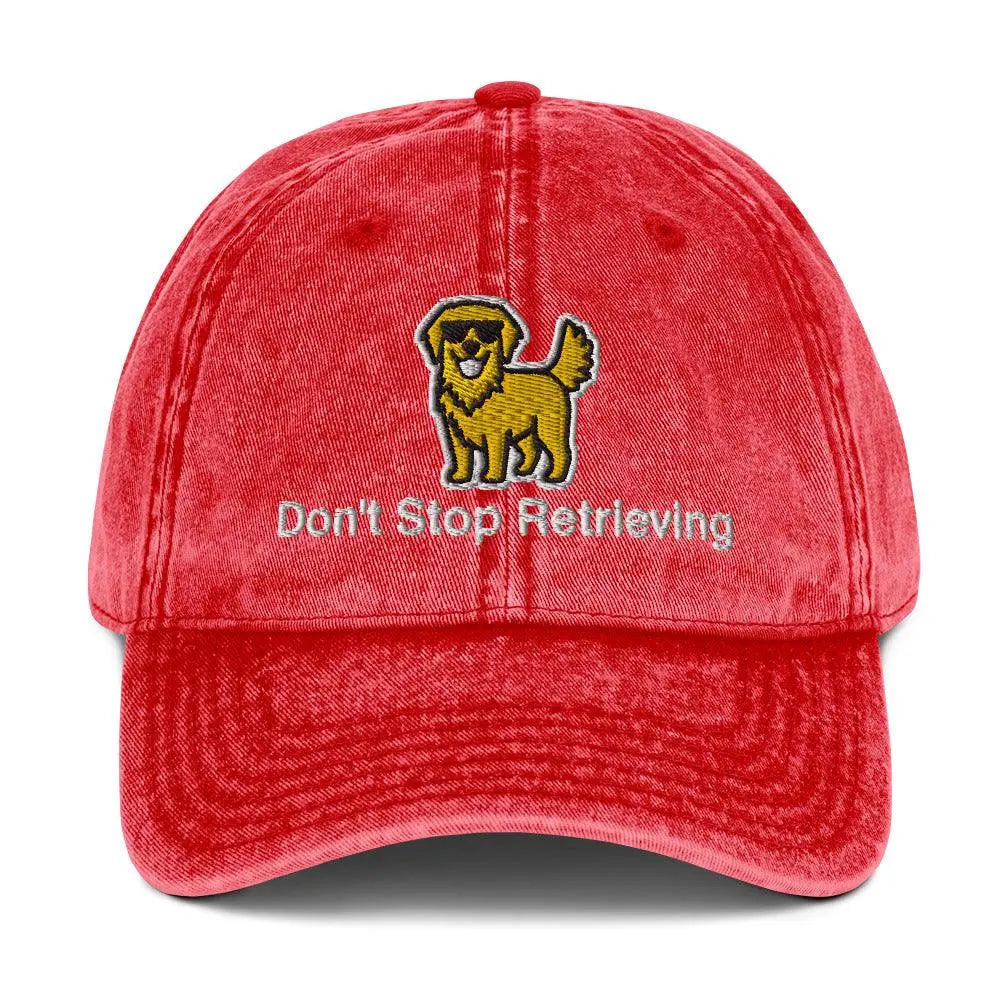Dont Stop Retrieving Vintage Cotton Twill Cap - Orbital Clothing