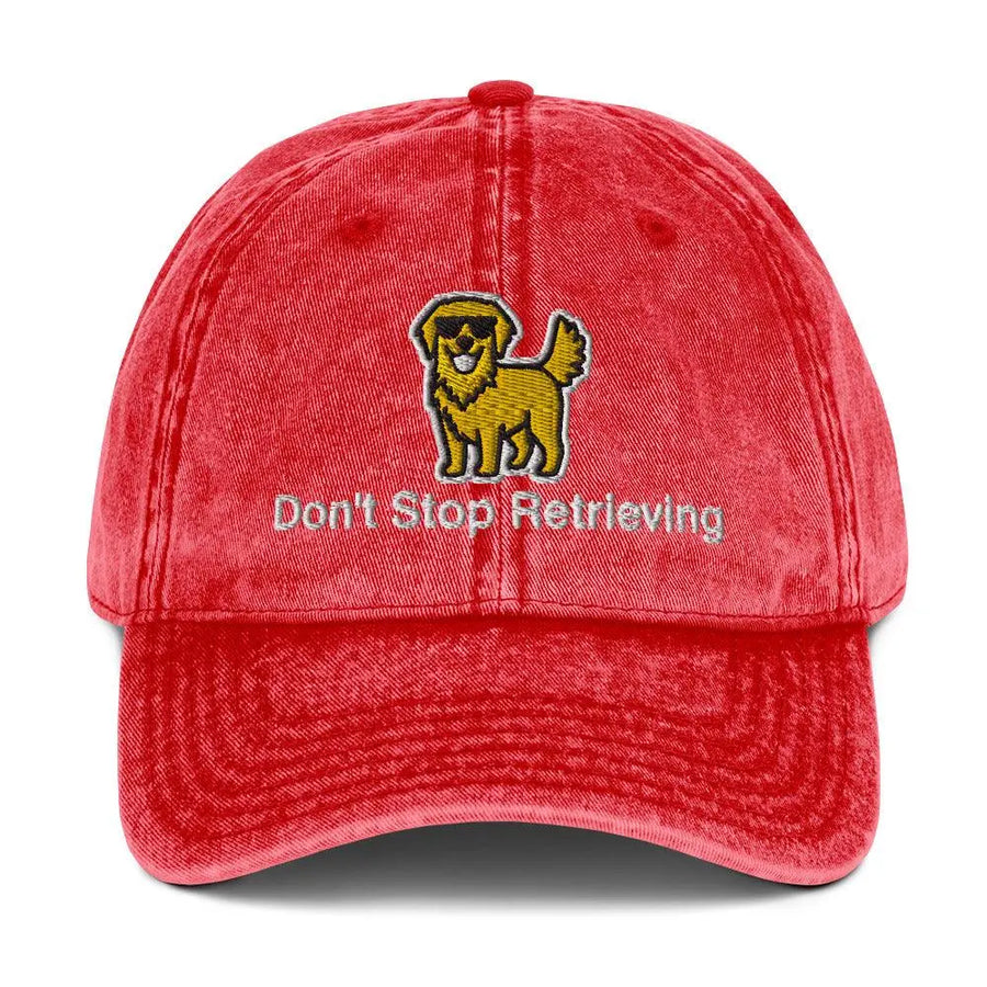 Dont Stop Retrieving Vintage Cotton Twill Cap - Orbital Clothing