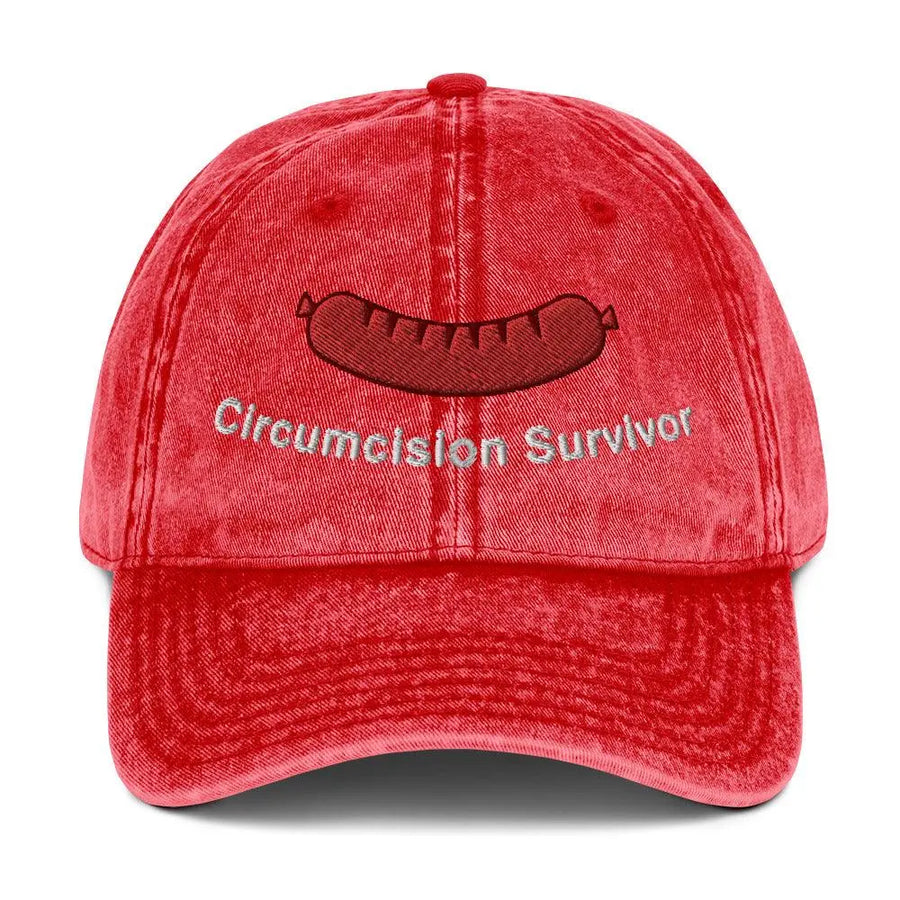 Circumcision Survivor Vintage Cotton Twill Cap - Orbital Clothing