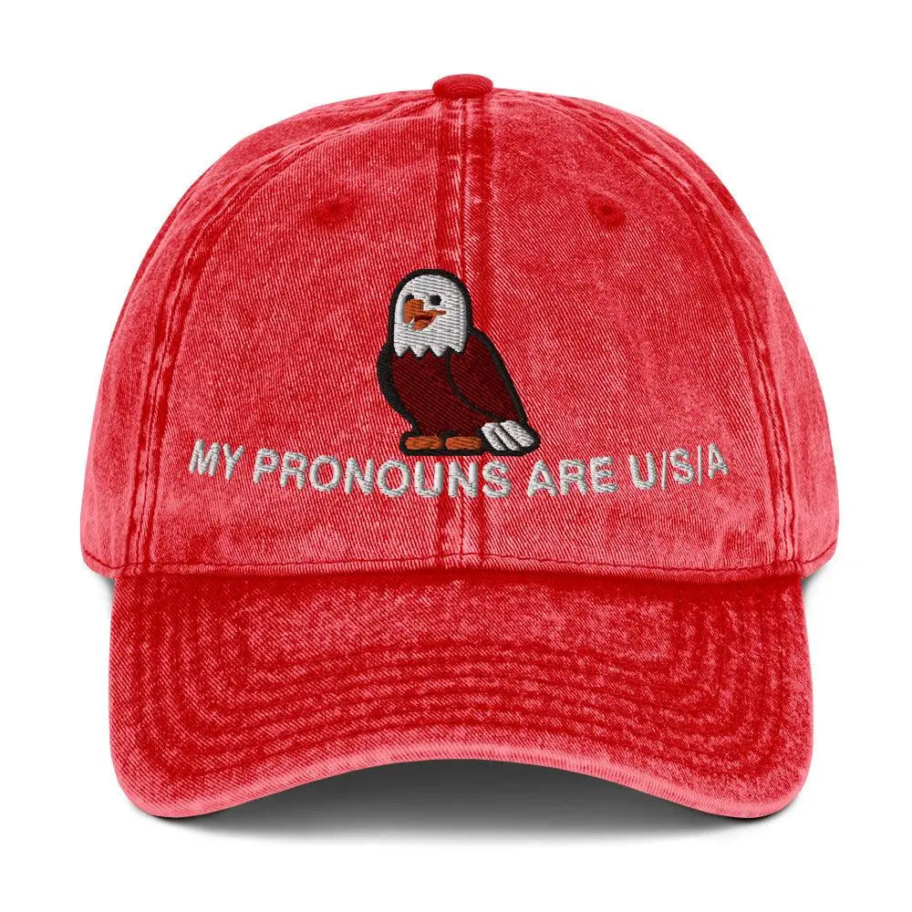 My Pronouns are USA Vintage Cotton Twill Cap - Orbital Clothing