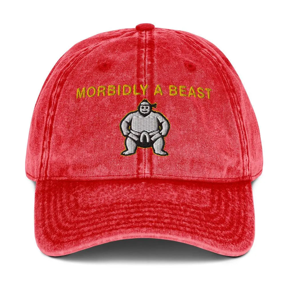 Morbidly a Beast Vintage Cotton Twill Cap - Orbital Clothing