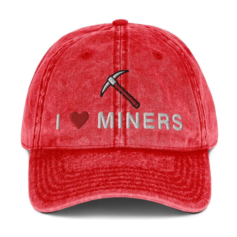 I heart Miners Vintage Cotton Twill Cap - Orbital Clothing