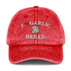 I Heart Garlic Bread Vintage Cotton Twill Cap