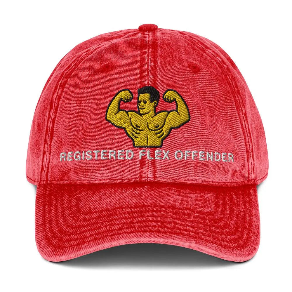 Registered Flex Offender Vintage Cotton Twill Cap - Orbital Clothing