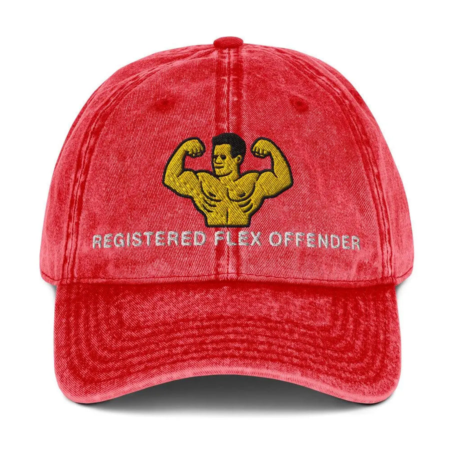 Registered Flex Offender Vintage Cotton Twill Cap - Orbital Clothing