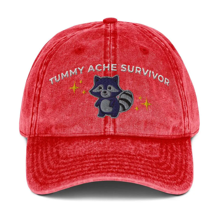 Tummy Ache Survivor Vintage Cotton Twill Cap - Orbital Clothing