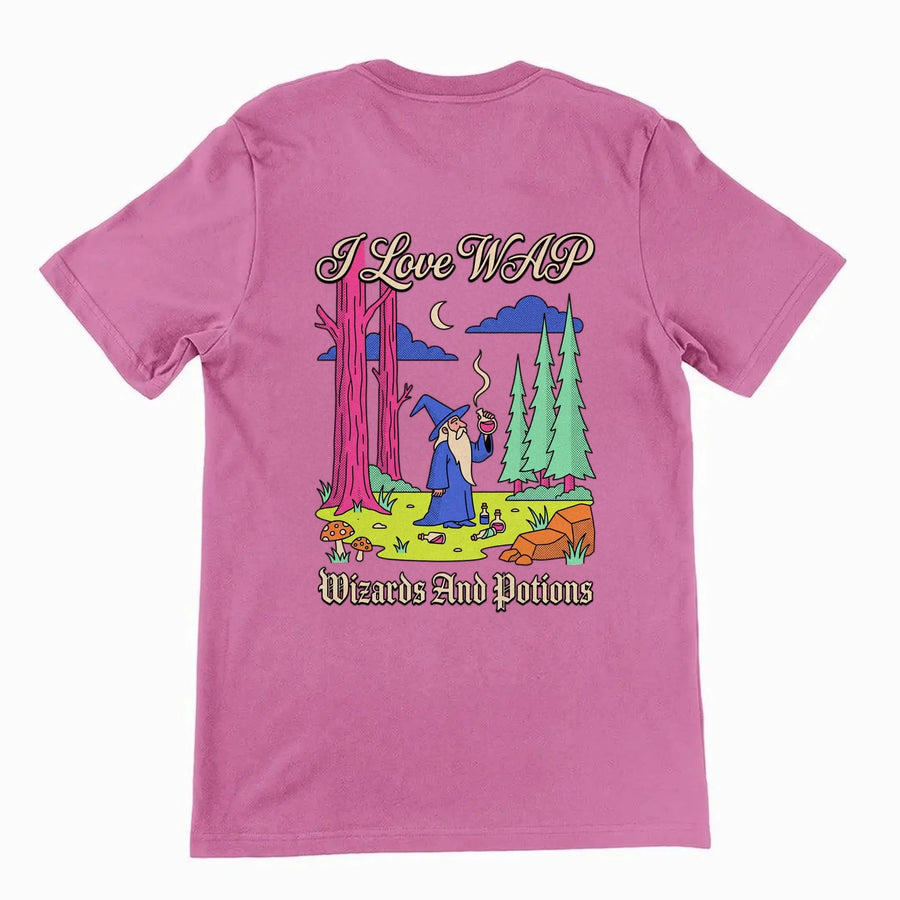 I Love WAP (Wizards And Potions) T-Shirt (backprint) Orbital Clothing