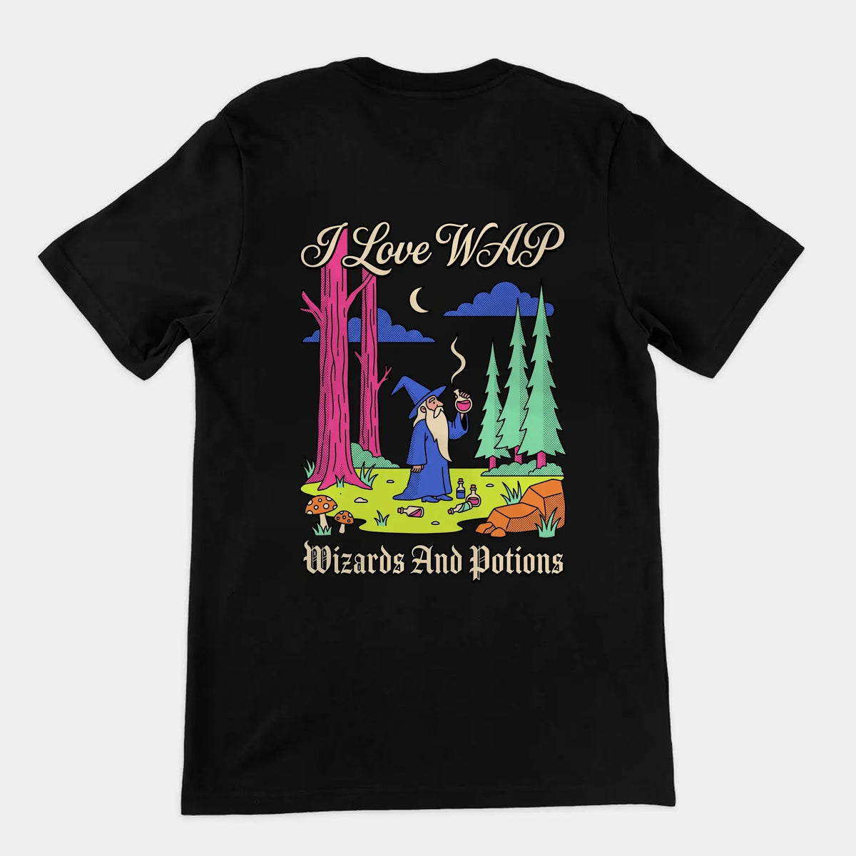 I Love WAP (Wizards And Potions) T-Shirt (backprint) Orbital Clothing