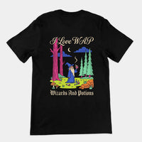 I Love WAP (Wizards And Potions) T-Shirt (backprint) - Black / S