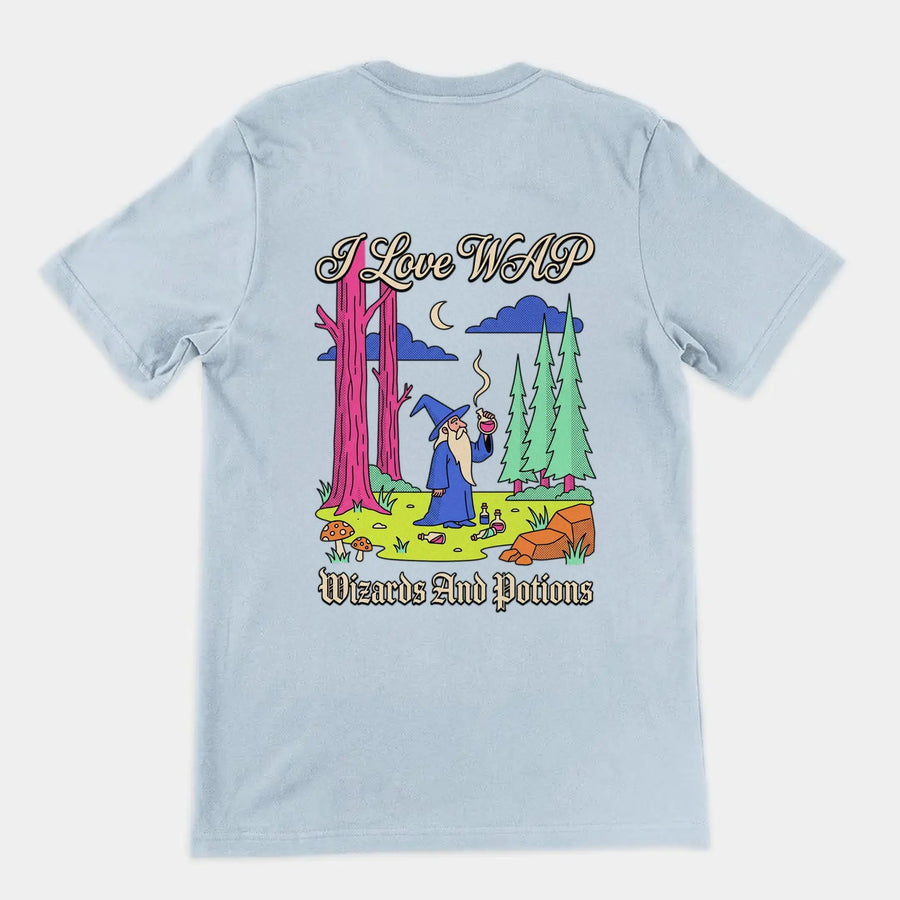 I Love WAP (Wizards And Potions) T-Shirt (backprint) Orbital Clothing