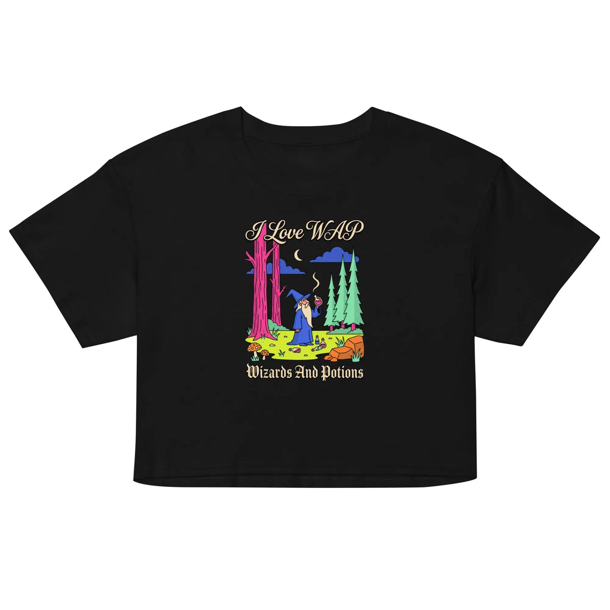 I Love WAP (Wizards And Potions) Women’s crop top Orbital Clothing
