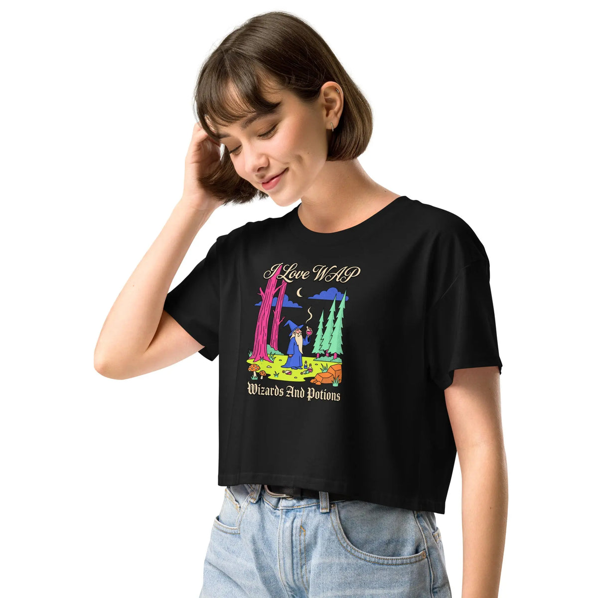 I Love WAP (Wizards And Potions) Women’s crop top Orbital Clothing