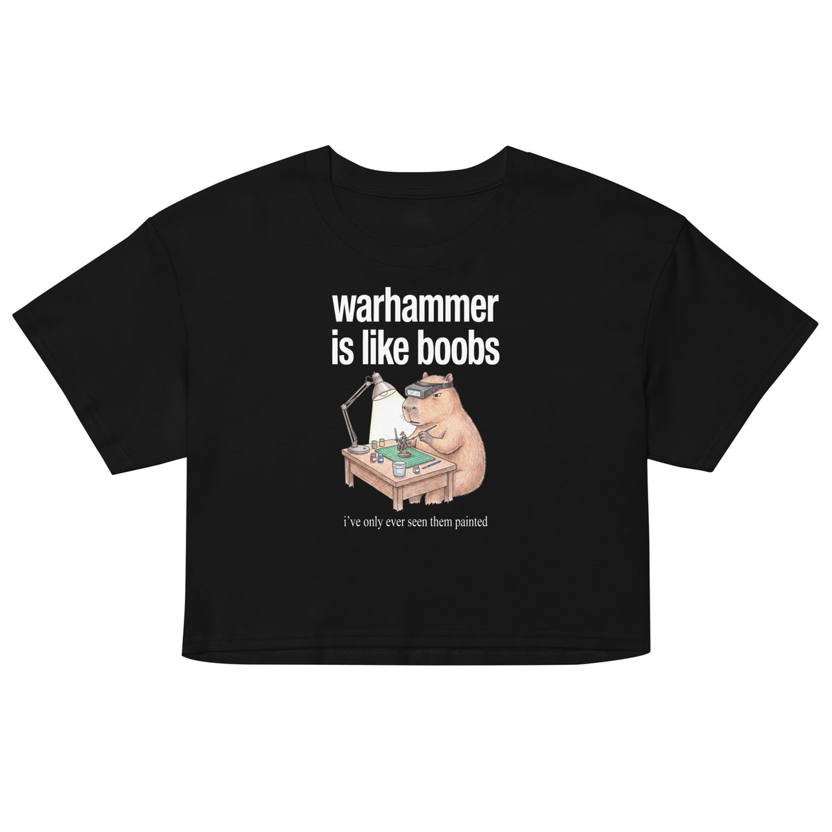 Warhammer Is Like Boobs Women’s crop top Orbital Clothing