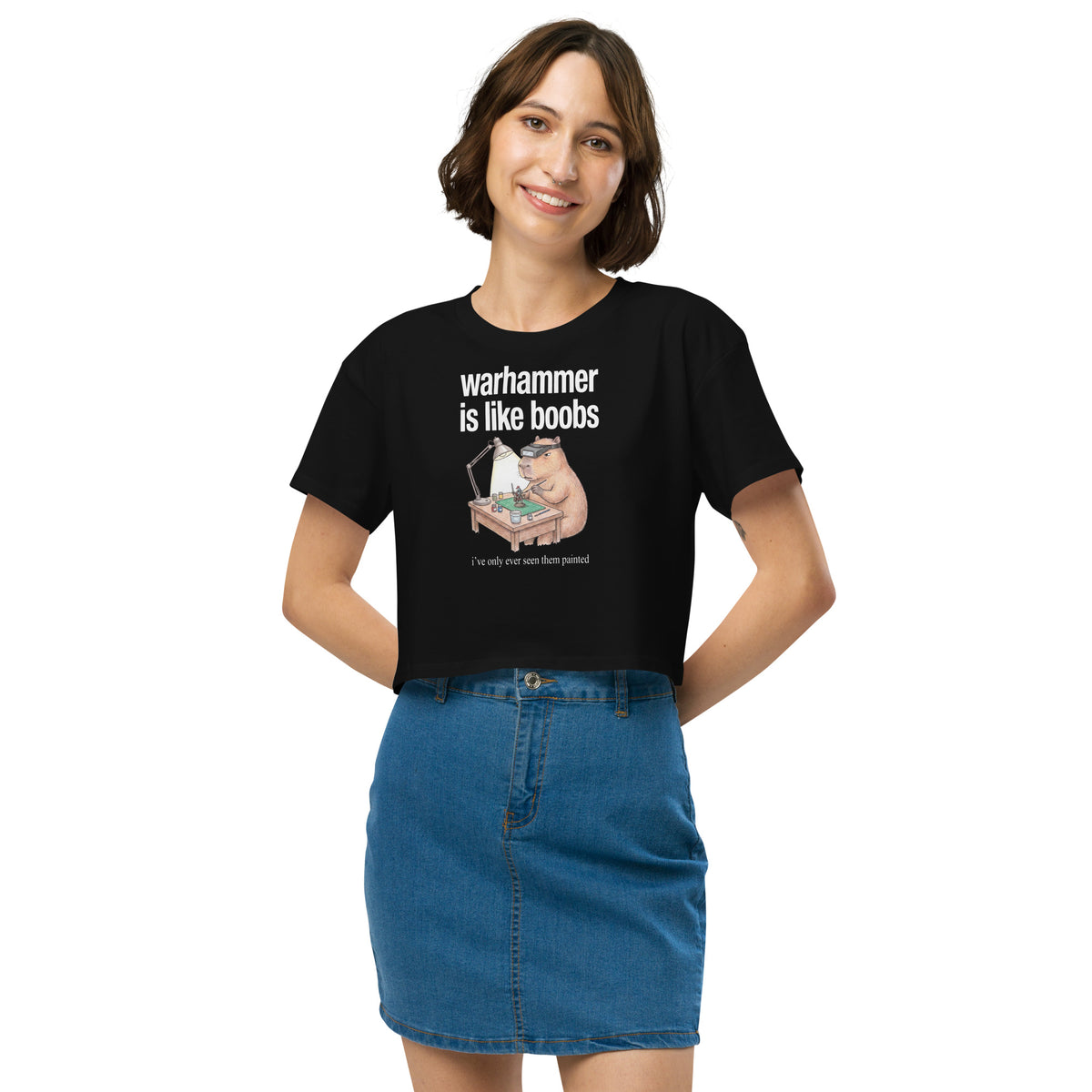 Warhammer Is Like Boobs Women’s crop top Orbital Clothing