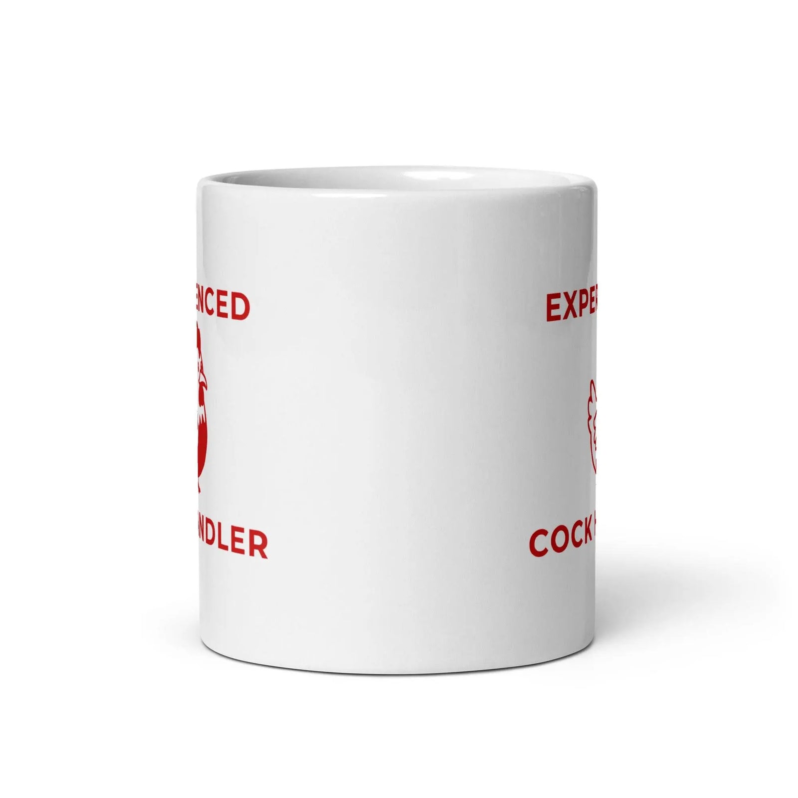 Experienced Cock Handler White glossy mug - Orbital Clothing