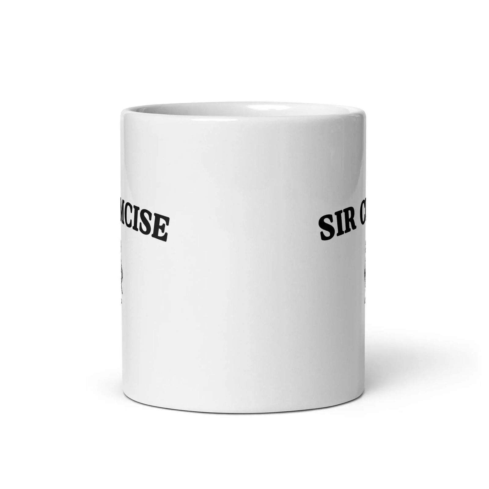Sir Cumcise White glossy mug - Orbital Clothing