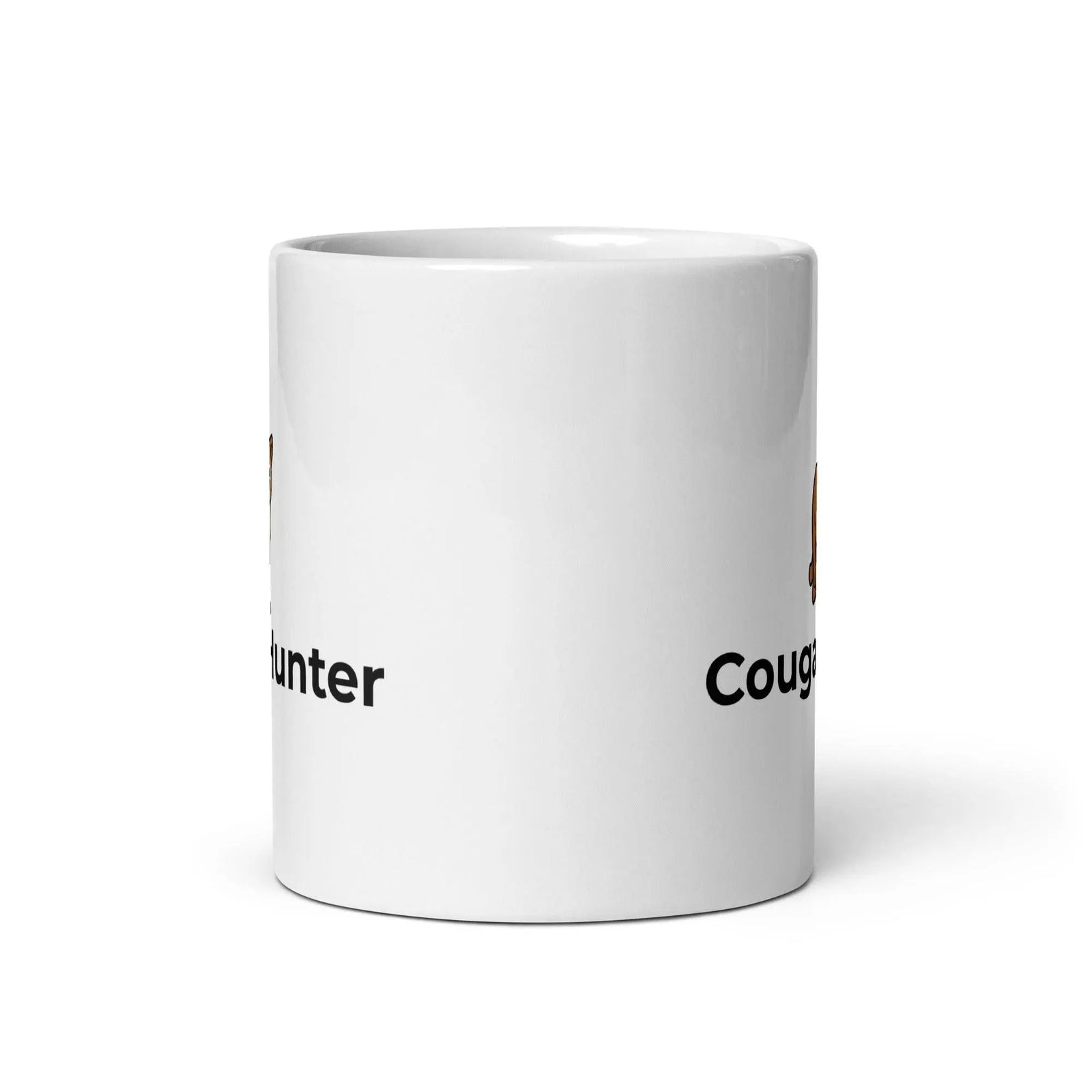 Cougar Hunter White glossy mug - Orbital Clothing