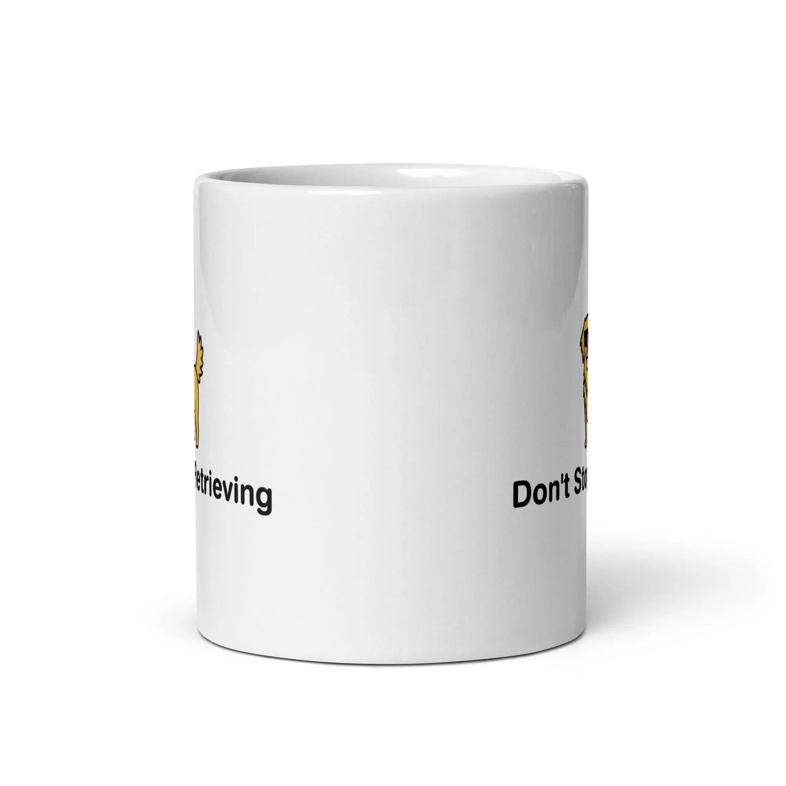 Don't Stop Retrieving White glossy mug - Orbital Clothing